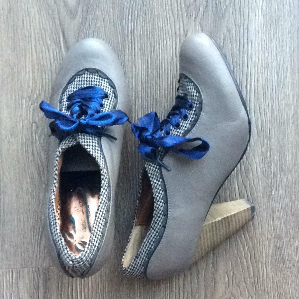 Satin lace up heels